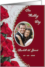 Red Rose Wedding Photo Invitation Card