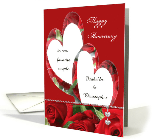 Customizable Heart Shaped Red Roses Happy Anniversary... (1020937)