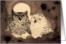 Moonlit Company Owls in Sepia Tones card
