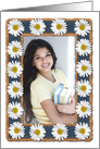 Daisies and Denim on Wood Photo Frame card