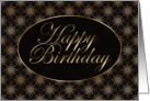 Black and Gold Art Nouveau Birthday card