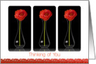 Thinking of You, Religious- Orange Flowers in Vases card