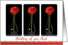 Thinking of You, Aunt- Orange Flowers in Vases card