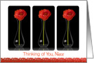 Thinking of You, Niece- Orange Flowers in Vases card