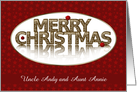 Merry Christmas, Customizable,Red and Gold card