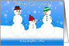 Merry Christmas, Customize, Snowman Family card