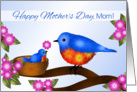 Happy Mother’s Day, Mom, Bluebird and Nest with Baby Bird card
