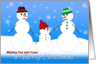 Merry Christmas, Snowman Family card