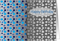 From All of Us- Abstract Blue and Gray Circles Birthday Card