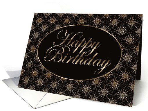 Black and Gold Art Nouveau Birthday card (1014971)