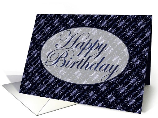 Birthday-Dark Blue and Lilac Art Nouveau card (1015537)