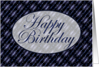 Birthday, Big Sister-Dark Blue and Lilac Art Nouveau card