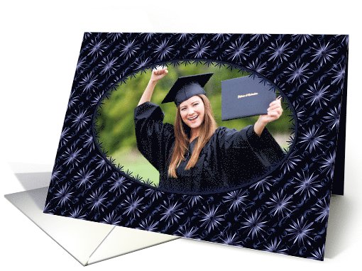 Photo Card, Any Occasion, Blank Note Card Navy and... (1046373)