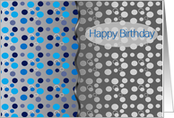 Happy Birthday, Doctor, Abstract Blue and Gray Circles Birthday Card