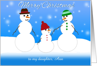 Merry Christmas, Customize, Snowman Family card