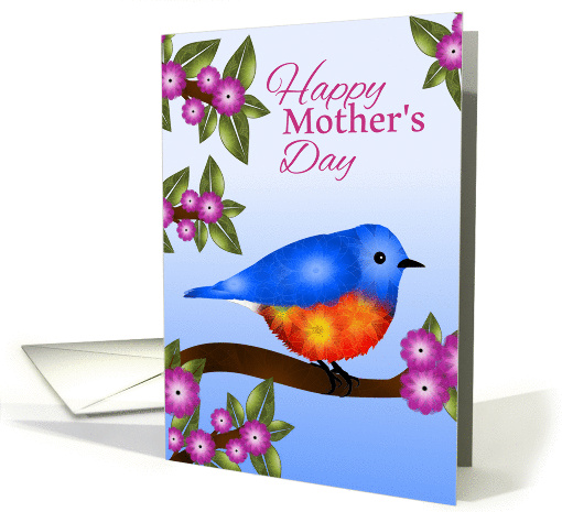 Happy Mother's Day, Bluebird on Flowering Tree Branch card (1368804)