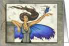 Farewell Card - Yesterdays Blue Butterfly Fairy card