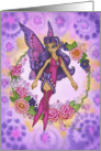 Blank Card - Flower Child Retro Fairy card
