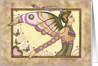 Thinking of You - Vintage Victorian Butterfly Fairy card