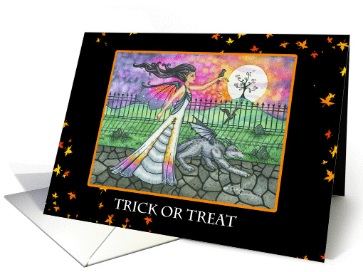 Halloween Card - Fairy and Dragon Trick or Treat Night card (941445)