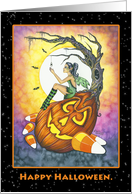 Halloween Card - The Itsy Bitsy Spider Finds a Fairy card