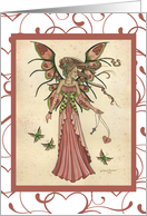 Any Occasion Note Card - The Keeper of Hearts Beautiful Pink Fairy card