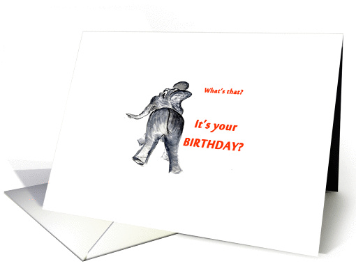 Ellie the Elephant Birthday Wish card (996217)