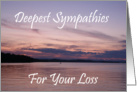 Deepest Sympathies For Your Loss Sunset card