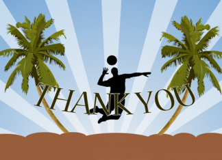 Thank You Coach-Beach Volleyball Man