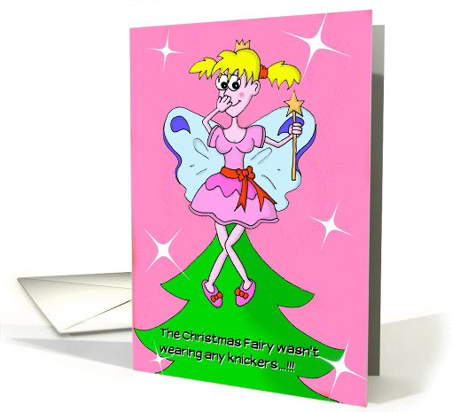 Rude Christmas Card - Cheeky Christmas Fairy card (942224)