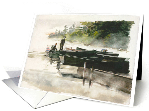 Gone Fishing in Rangeley Boats card (948703)