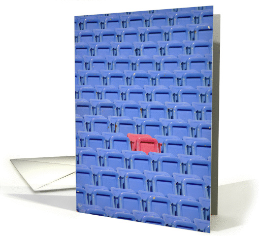 Encouragement - Be Yourself, One Red Stadium Chair Amoung... (950522)