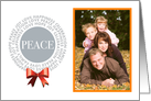Peace Christmas card with wreath of words card