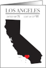 Los Angeles California GPS Coordinates Blank card