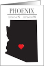Phoenix Arizona GPS Coordinates Blank card