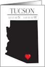 Tucson Arizona GPS Coordinates Blank card