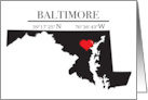 Baltimore Maryland GPS Coordinates Blank card