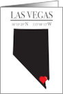 Las Vegas Nevada GPS Coordinates Blank card