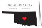 Oklahoma City Oklahoma GPS Coordinates Blank card