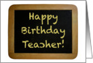 Chalkboard Happy Birthday Teacher card