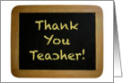 Chalkboard Thank you Teacher card