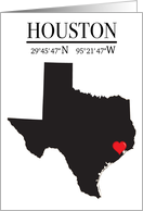 Dallas Texas GPS Coordinates Blank card
