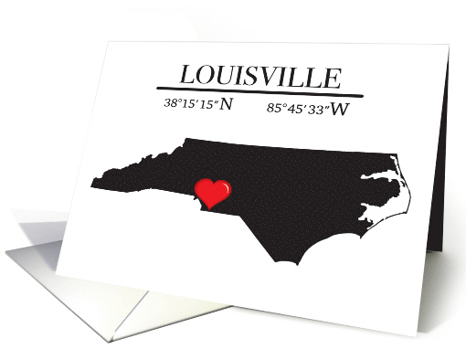 Louisville Kentucky GPS Coordinates Blank card (1732352)