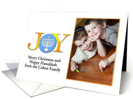 Joy Menorah Horizontal Custom card (947668)