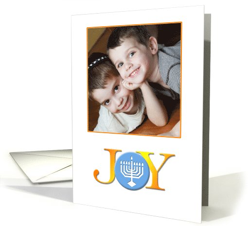 Joy Menorah Horizontal Custom card (947672)