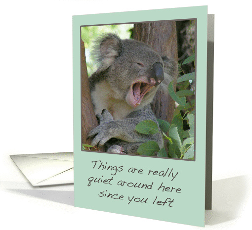 Yawning Koala bear Miss you card (949341)