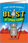 Thinking of You Space Camp Robot card
