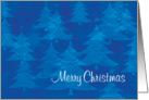 Blue Chritmass Trees, Merry Christmas card