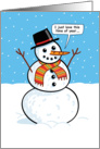 Snowman with Carrot Nose, Funny Christmas card