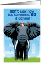 Elephant in Party Hat 50th Birthday card